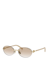 John Lewis Tiffany & Co Women's Oval Sunglasses, Pale Gold- Buy online at McGrocer