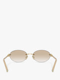 Tiffany & Co oval sunglasses pale gold polyamide frame (British brand)