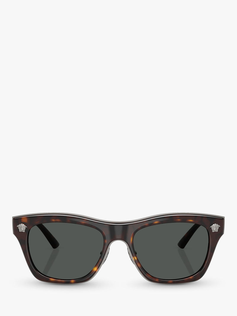 Versace rectangular sunglasses Havana brown polyamide lenses - British product