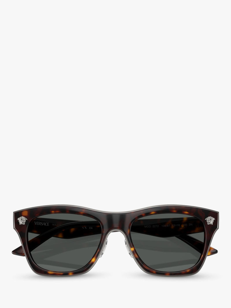 Versace rectangular sunglasses Havana brown polyamide lenses - British product