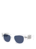 Versace rectangular sunglasses crystal 52mm (British brand)
