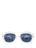 Versace rectangular sunglasses crystal 52mm (British brand)