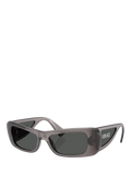 Versace rectangular sunglasses grey polyamide lenses (British brand)