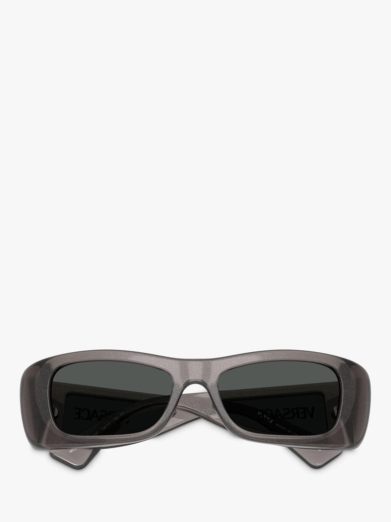 Versace rectangular sunglasses grey polyamide lenses (British brand)