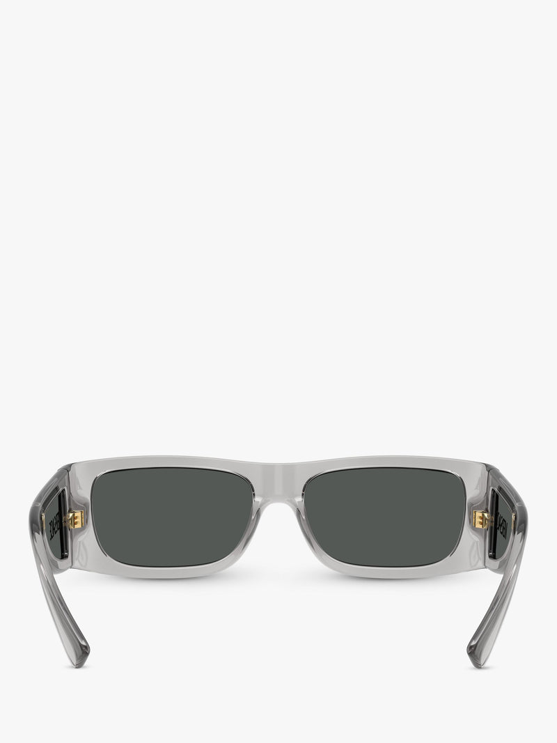 Versace rectangular sunglasses grey frame polyamide lenses (British brand)