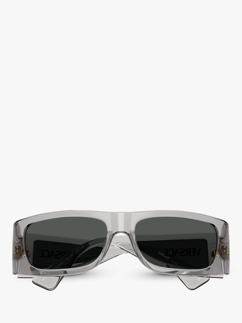 Versace rectangular sunglasses grey frame polyamide lenses (British brand)