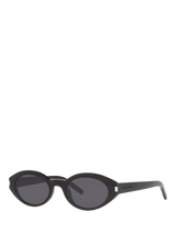 John Lewis Yves Saint Laurent Women's Oval Sunglasses, Black/Grey- Buy online at McGrocer