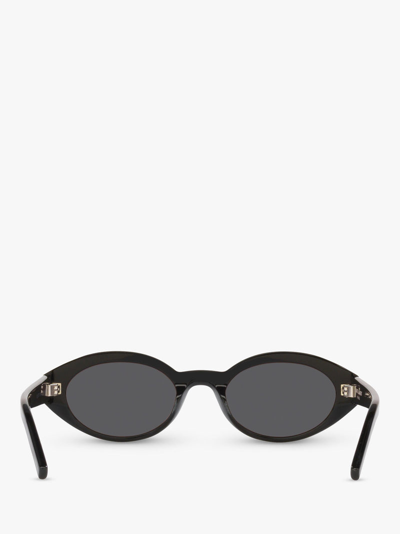 Yves Saint Laurent oval sunglasses with polyamide lenses and acetate frame - British product