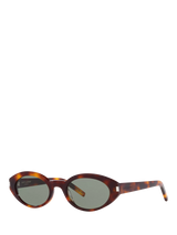 John Lewis Yves Saint Laurent Women's Oval Sunglasses Tortoise/Green- Buy online at McGrocer