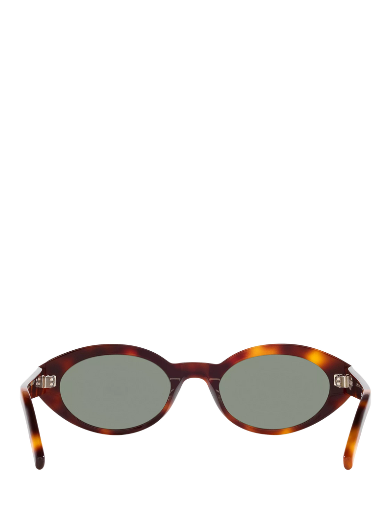 Yves Saint Laurent oval sunglasses tortoise green, UK version