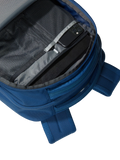 The North Face Vault backpack in blue and white, imported from the UK