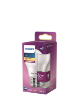 John Lewis Philips 60W A60 E27 LED Non-Dimmable Classic Bulb White- Buy online at McGrocer
