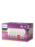 Philips 60W E27 LED bulb pack of 6, imported from the UK