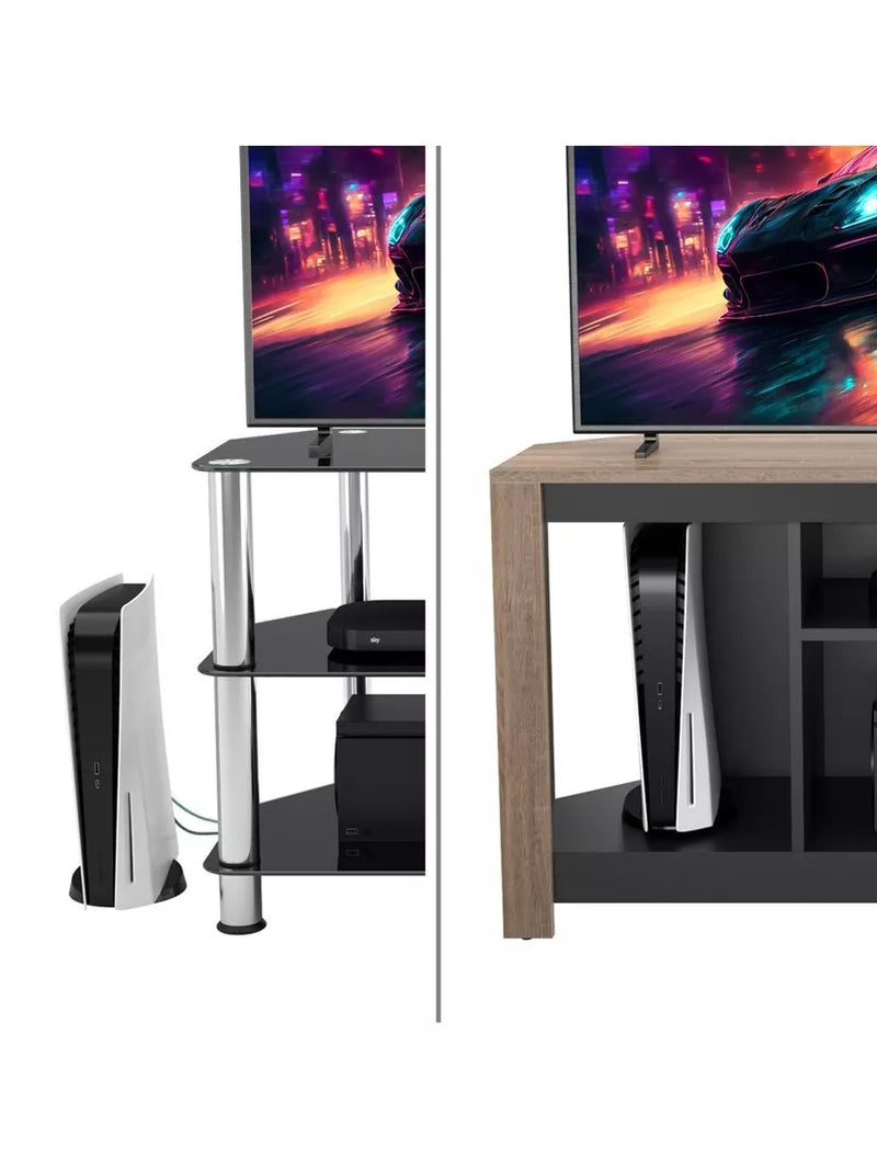 AVF Calibre Alto TV stand for 60-inch TVs, imported from the UK