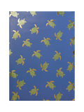 Elizabeth Scarlett turtle wrapping paper mid blue, imported from the UK