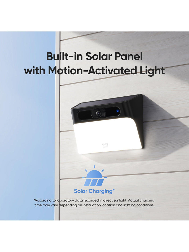 eufy S120 solar wall light security camera black - British product