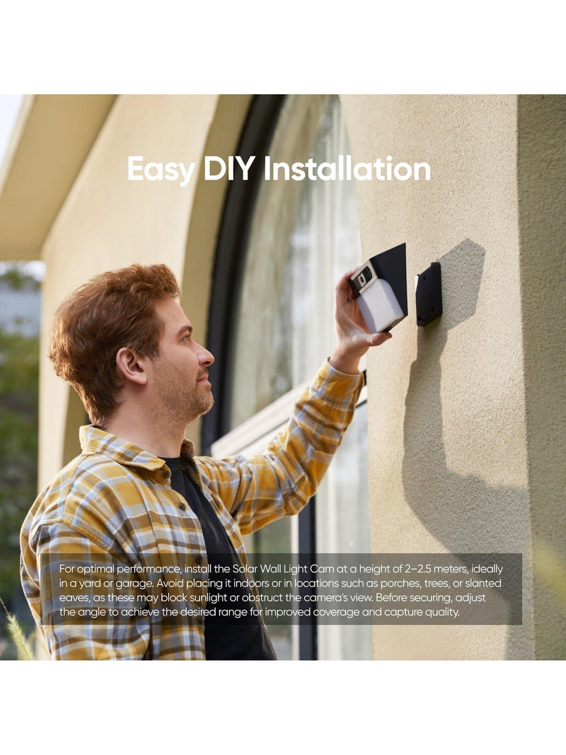 eufy S120 solar wall light security camera black - British product