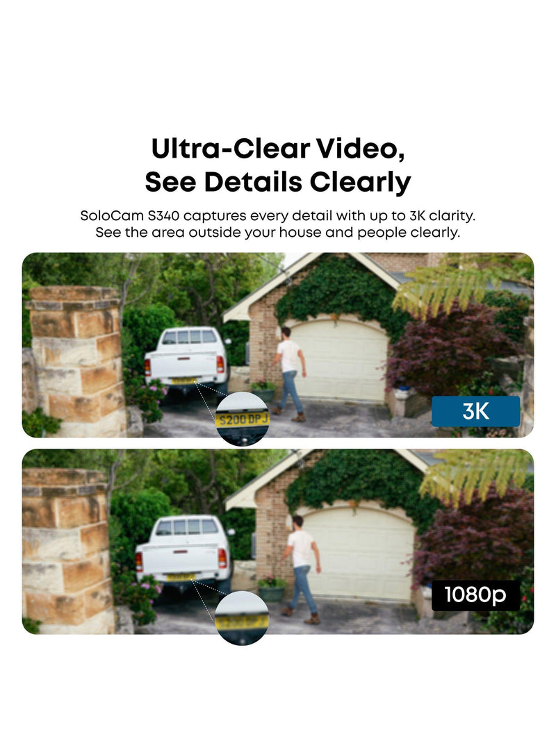 eufy SoloCam S340 3K dual lens outdoor security camera - British product
