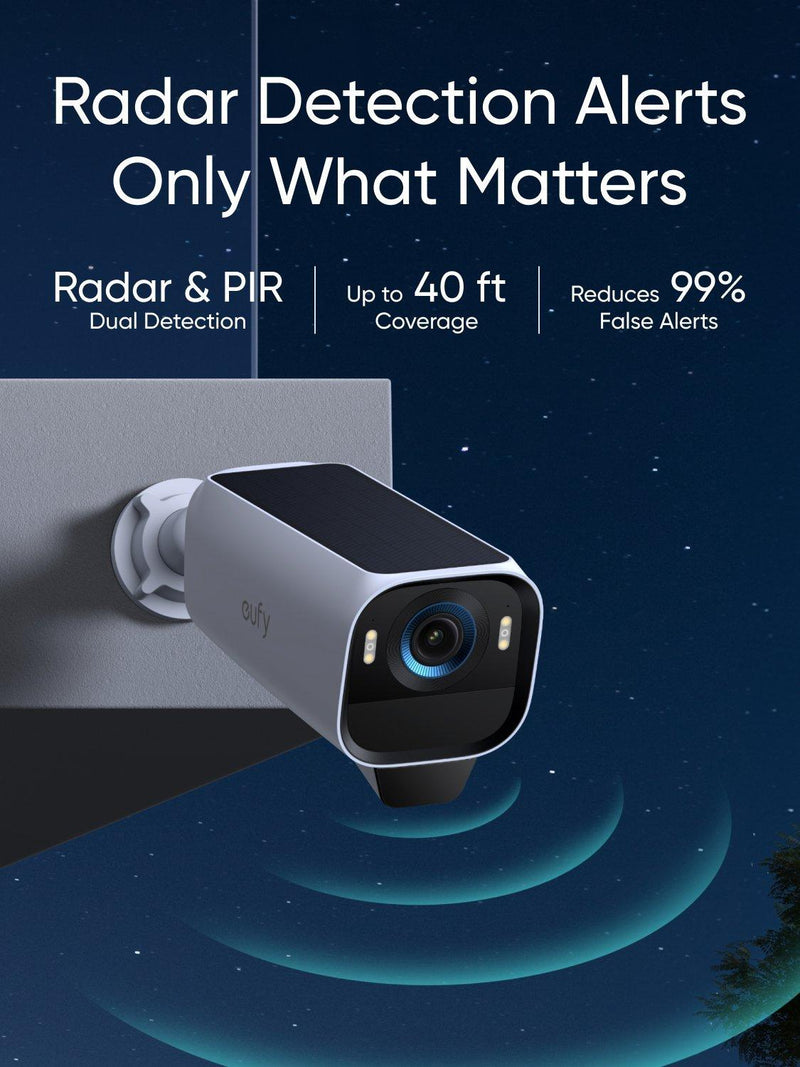 eufy eufyCam S3 Pro 4K security camera with solar panel - British product