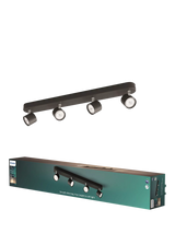 John Lewis Philips Star Bar Dimmable 4 LED 4.5W Ceiling Spotlight, Black- Buy online at McGrocer
