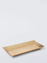 John Lewis John Lewis Hammered Metal Serving Tray Gold 28cm- Buy online at McGrocer