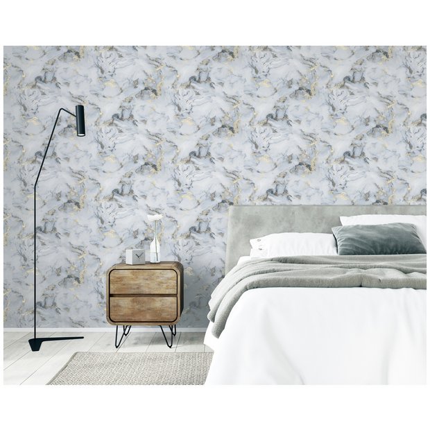 Arthouse Bahia Marble Mono Gold wallpaper 53cm x 1005m roll - British product