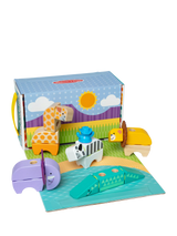 John Lewis Melissa & Doug Blockables Safari Play Set Building Blocks Toy 34 Pieces- Buy online at McGrocer