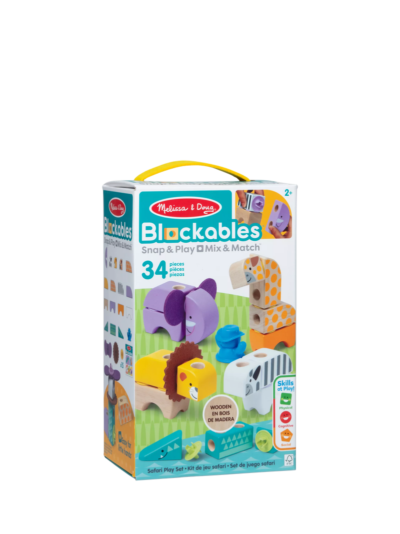 Melissa & Doug Blockables Safari Play Set building blocks (British brand)
