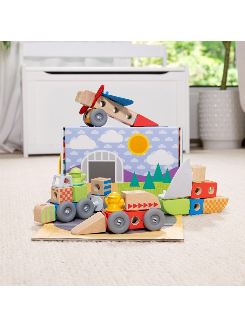 Melissa & Doug Blockables Vehicles Play Set 54-piece, UK version