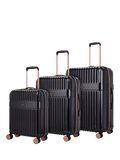Rock Selene 8-wheel hard shell suitcase set of 3 (British brand)