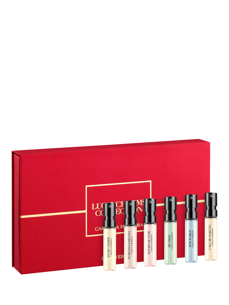 Carolina Herrera fragrance discovery gift set with 6 eau de parfum samples, 1.5ml each - British product