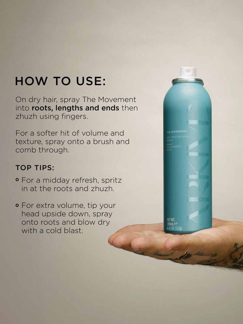 ARKIVE The Movement dry texturising spray 200ml - British product