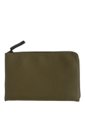 Gardner zipped travel wallet in green - British product
