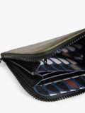 Gardner zipped travel wallet in green - British product
