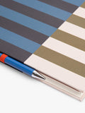 Gardner Stripe Notebook with Pen, 200 pages, imported from the UK