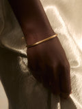 Reiss Claudia Contour hinged cuff bracelet gold tone - British product
