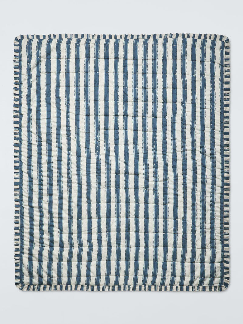 Couvre-lit matelassé à volants John Lewis Sanderson Pinetum 200x220cm - Produit britannique