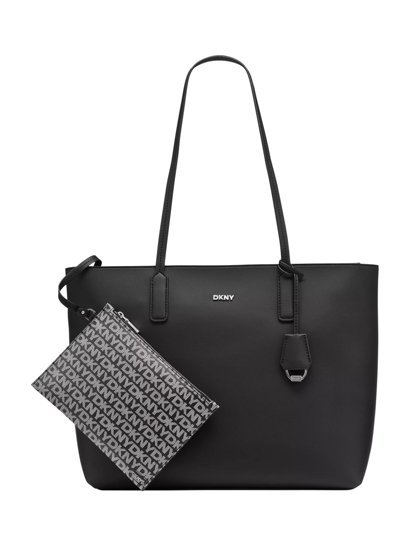 DKNY Saige faux leather tote bag black, UK version