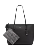 DKNY Saige faux leather tote bag black, UK version