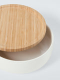 BIA stoneware serve bowl with bamboo lid 20.5cm (British brand)