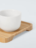 BIA stoneware snack bowls with bamboo tray set of 4, UK version