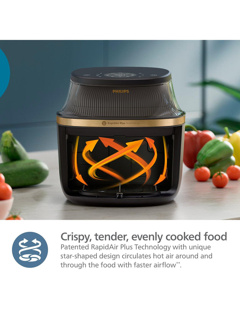 Philips 3000 Series Air Fryer 7.2L Black, UK version