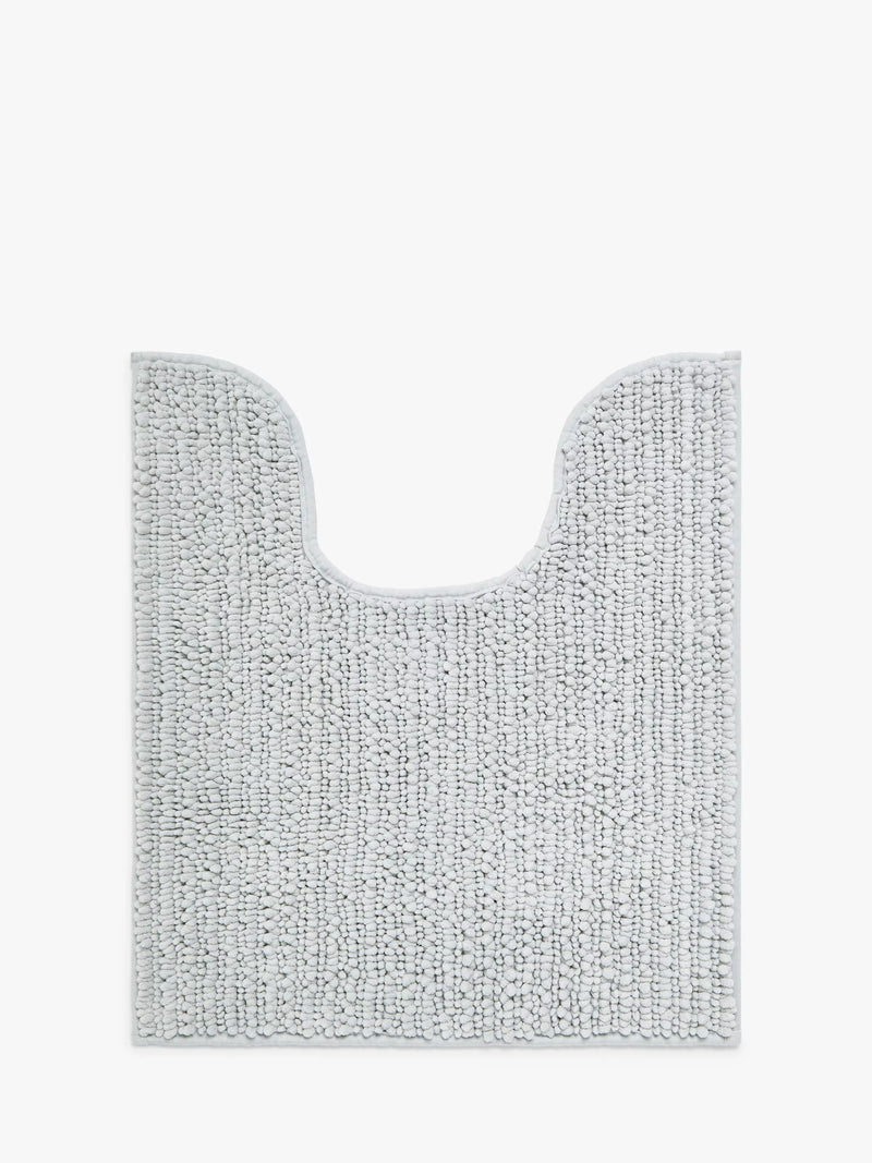 John Lewis Recycled Polyester Quick Dry Bobble Pedestal Mat, Silver Grey