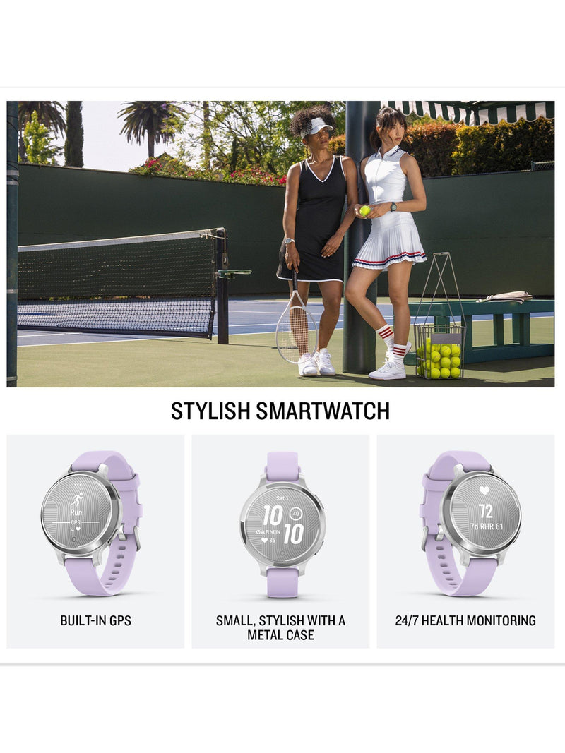 Garmin Lily 2 Active smartwatch Silver and Jasmine Purple, UK version