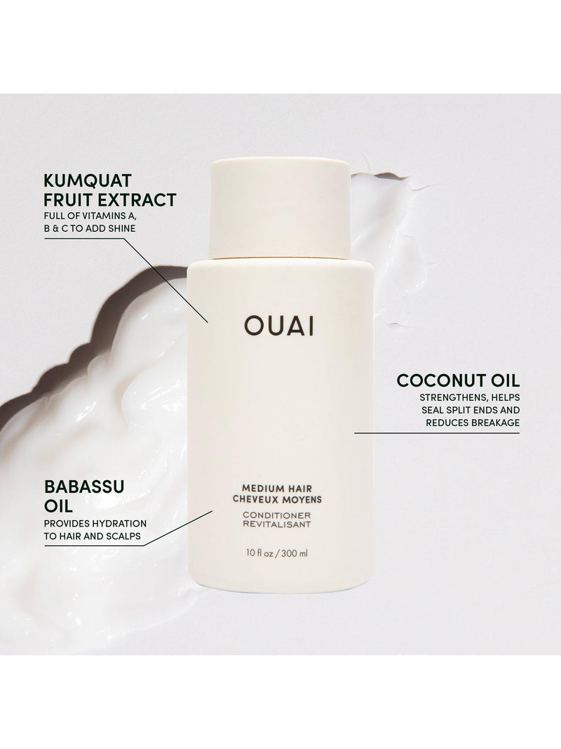 OUAI medium hair conditioner travel size 89ml, imported from the UK