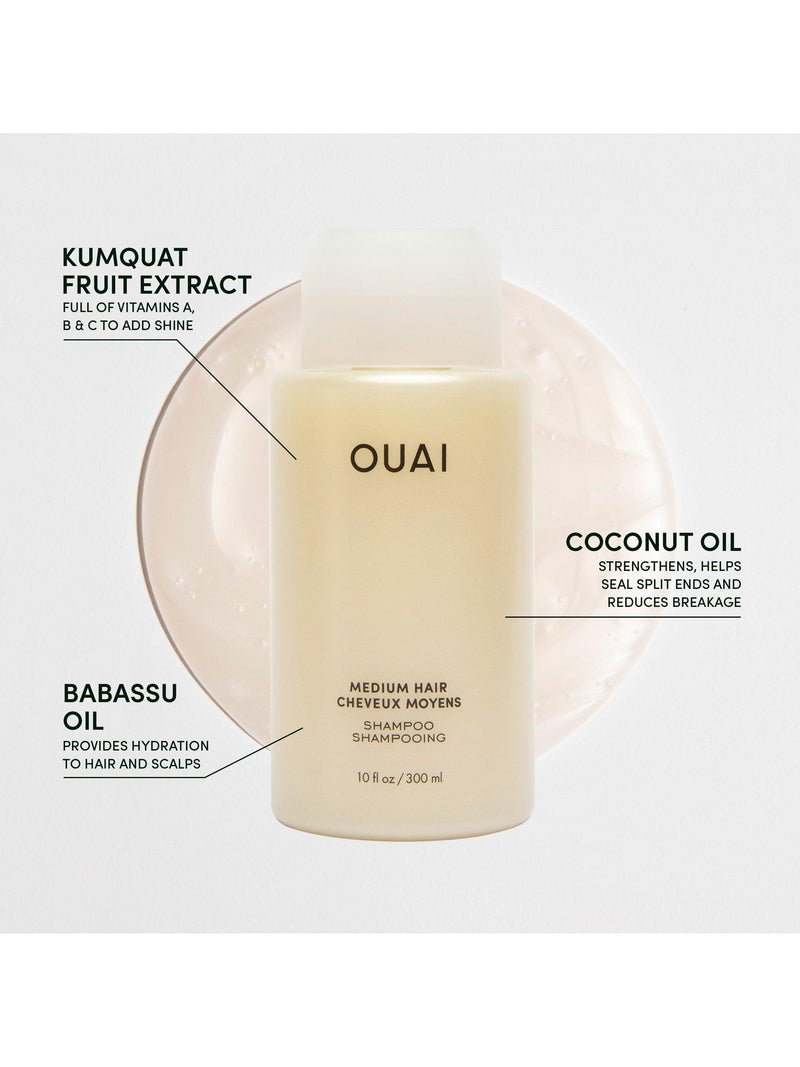 OUAI Medium Hair Shampoo Travel Size 89ml, imported from the UK