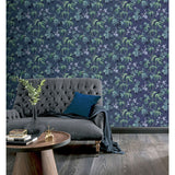 Argos Arthouse Jasmine Garden Navy Vinyl Wallpaper 53cm x 1005m Roll- Buy online at McGrocer