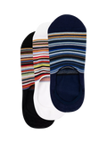 Paul Smith stripe no-show socks pack of 3 - British product