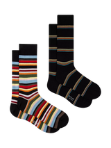 John Lewis Paul Smith Bright Stripe Cotton Blend Socks Pack of 2- Buy online at McGrocer