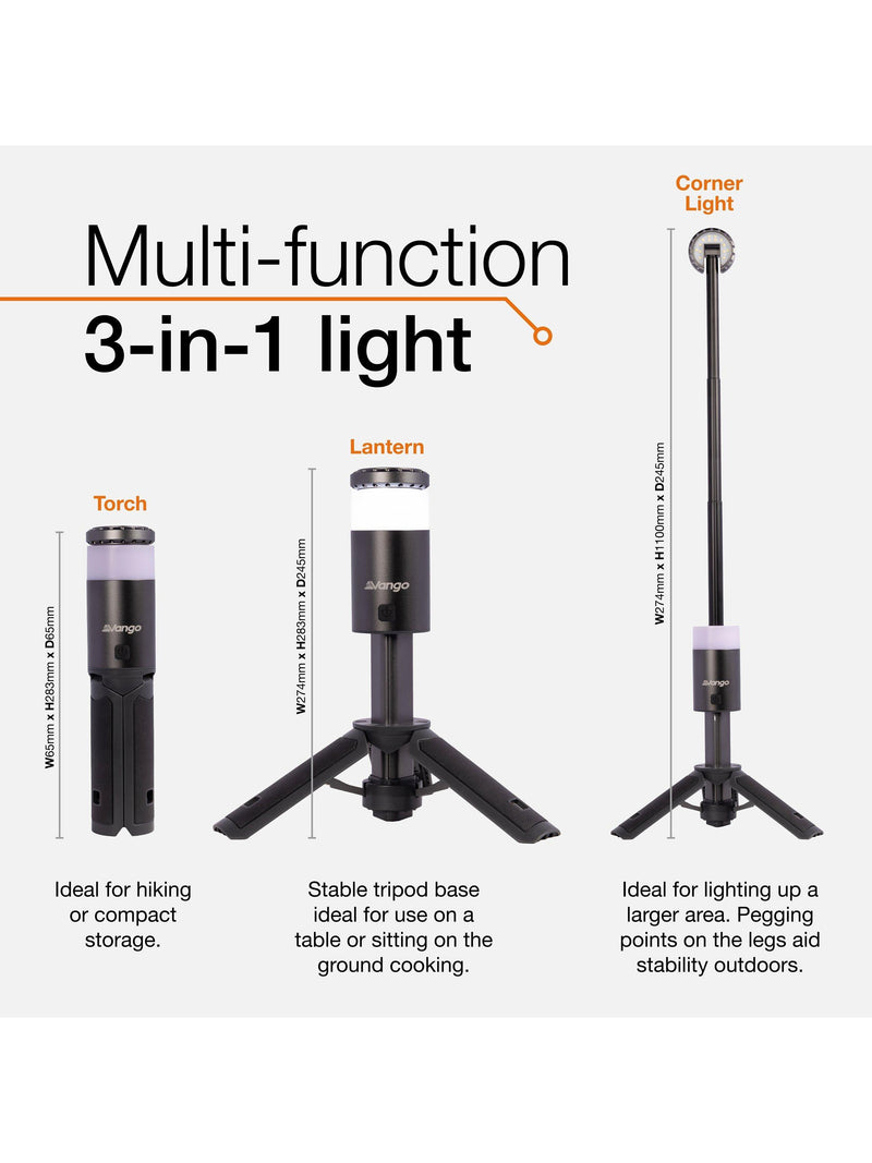 Vango Comet Rechargeable Light camping lantern - British product
